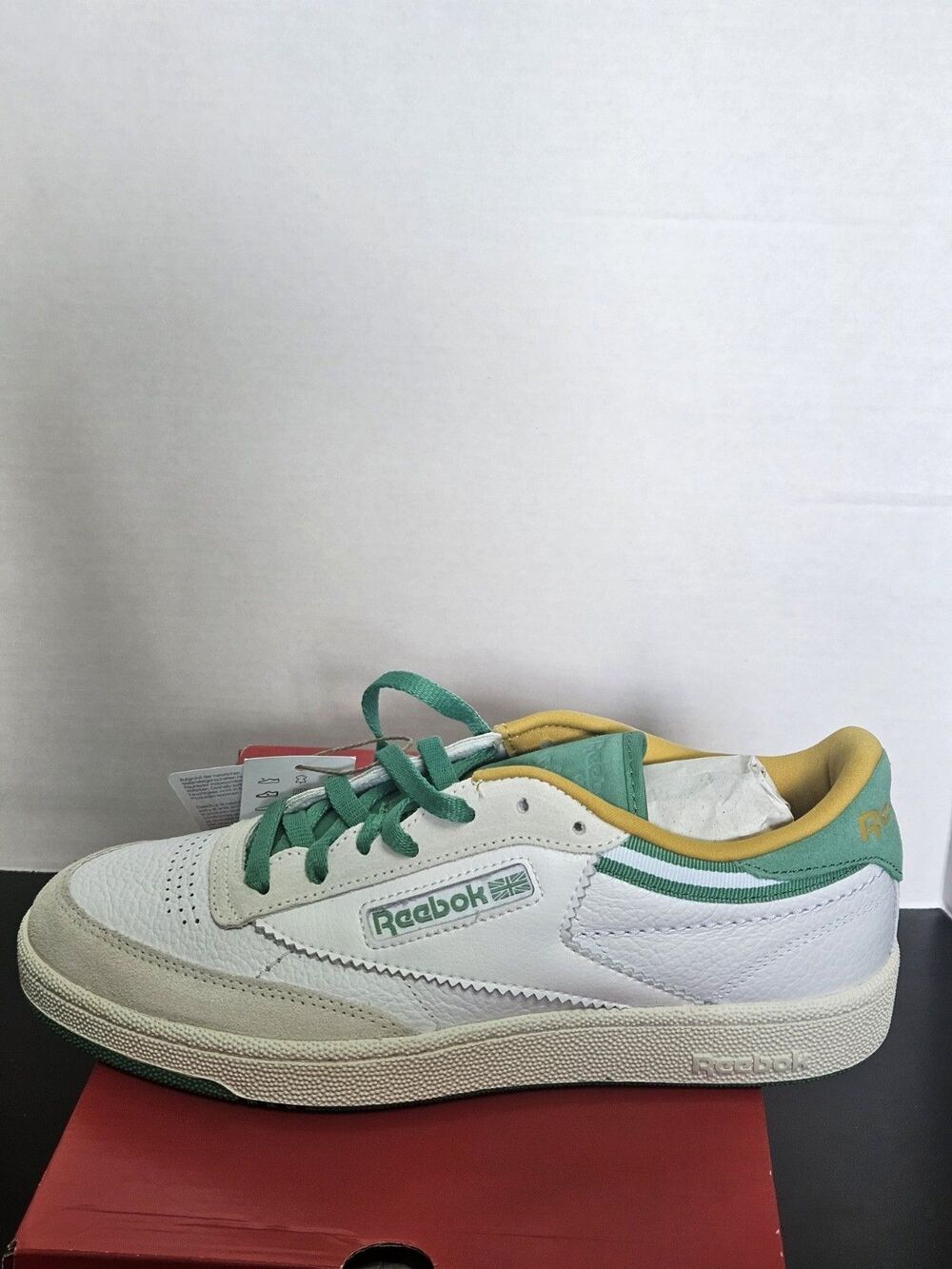Size 9 - Reebok Club C 85 White Green Chalk Vintage